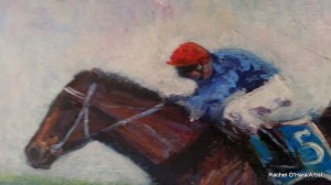 The final furlong (close up of)